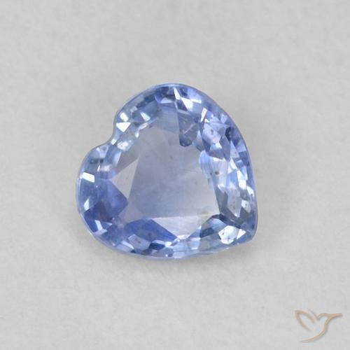 0.33 ct Blue Sapphire Stone, Natural Sapphire in Heart Facet Shape for Sale