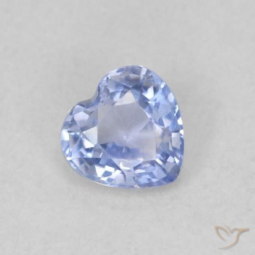0.30ct Natural Pastel Blue Sapphire, Heart, VS