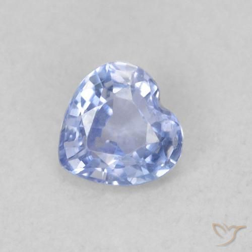 0.30 ct Blue Sapphire Stone, Natural Sapphire in Heart Facet Shape for Sale