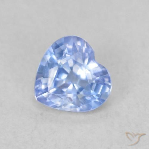 0.35ct Natural Light Purplish Blue Sapphire, Heart, VS