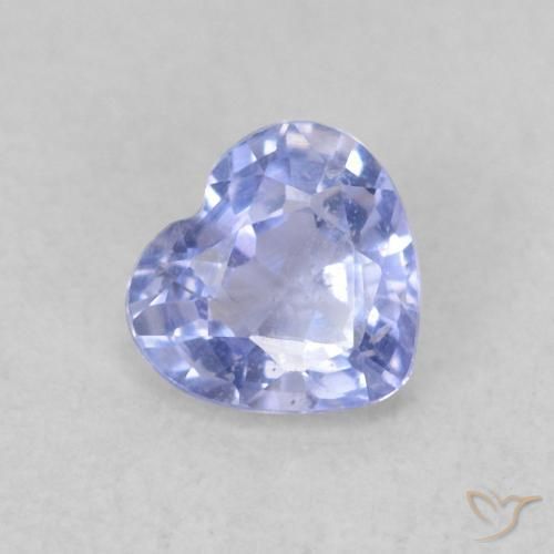 0.39 ct Blue Sapphire Stone, Natural Sapphire in Heart Facet Shape for Sale