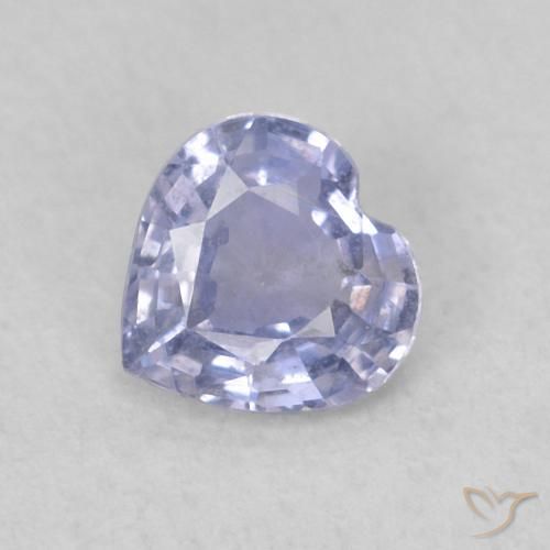 0.38ct Natural Light Blue Sapphire, Heart, VS, Photo A