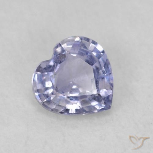0.38 ct Blue Sapphire Stone, Natural Sapphire in Heart Facet Shape for Sale