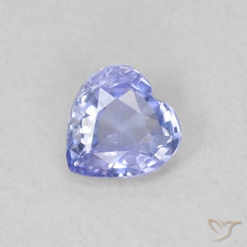0.23 ct Blue Sapphire Stone, Natural Sapphire in Heart Facet Shape for Sale