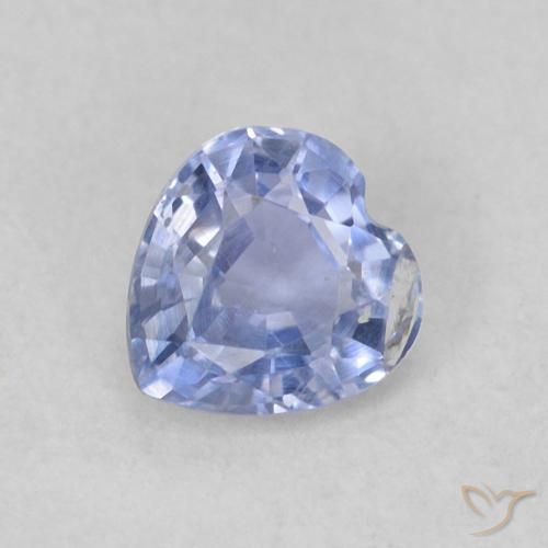 0.37ct Natural Pastel Blue Sapphire, Heart, VS