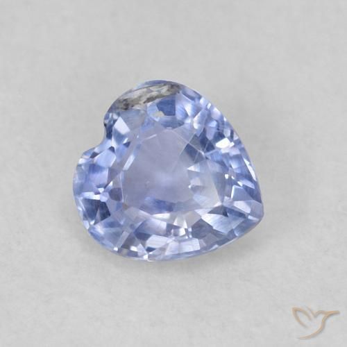 0.37 ct Blue Sapphire Stone, Natural Sapphire in Heart Facet Shape for Sale
