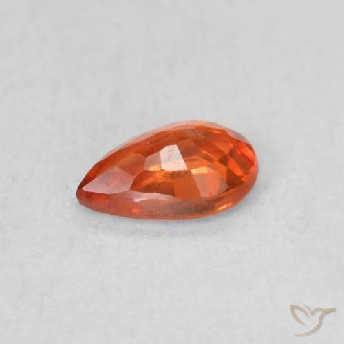 Sapphire Gemstone in 6 x 4 mm (calibrated) Size for Sale, Sapphire Stone in Reddish Orange Color