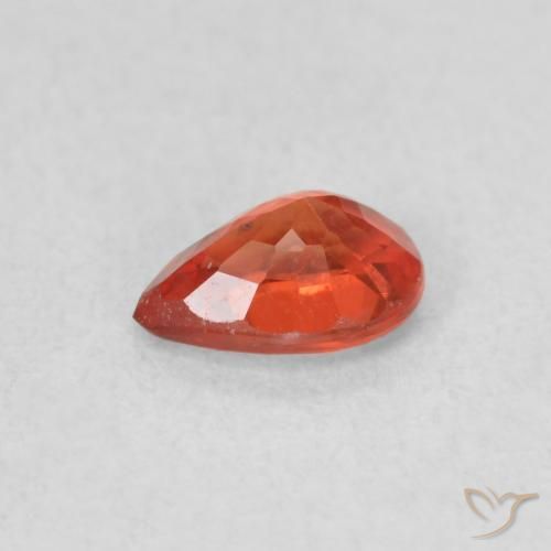 Sapphire Gemstone in 6 x 4 mm (calibrated) Size for Sale, Sapphire Stone in Reddish Orange Color