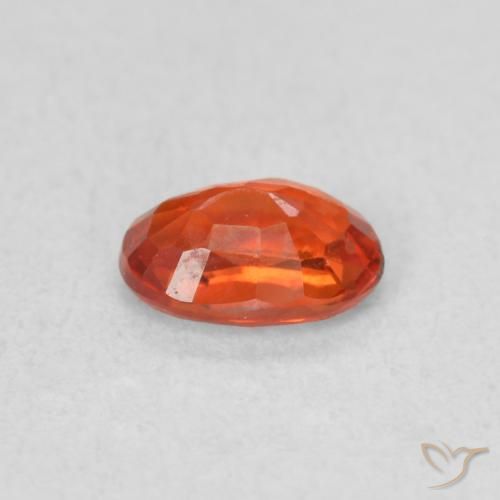 Sapphire Gemstone in 6 x 4 mm (calibrated) Size for Sale, Sapphire Stone in Warm Orange Color