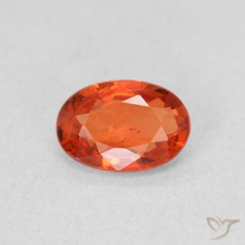 0.58ct Natural Fire Orange Sapphire, Oval, VS