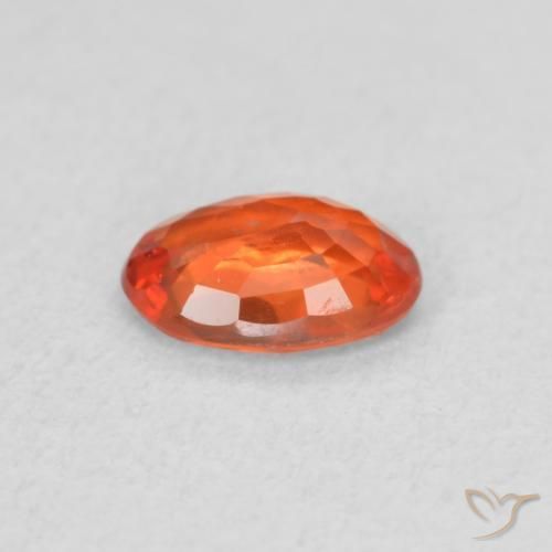 Sapphire Gemstone in 6 x 4 mm (calibrated) Size for Sale, Sapphire Stone in Fire Orange Color