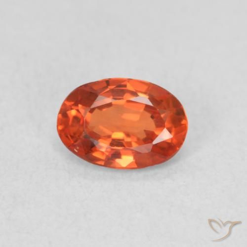0.51ct Natural Warm Orange Sapphire, Oval, VVS-VS