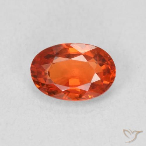 0.70ct Natural Fire Orange Sapphire, Oval, VVS-VS