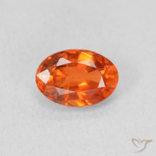 0.63ct Natural Fire Orange Sapphire, Oval, VS