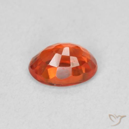 Sapphire Gemstone in 6 x 4 mm (calibrated) Size for Sale, Sapphire Stone in Fire Orange Color