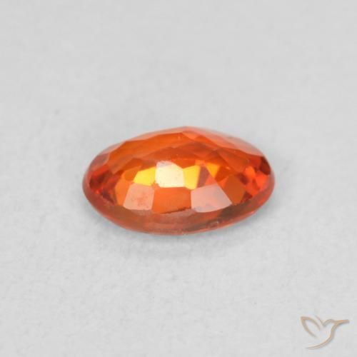 Sapphire Gemstone in 6 x 4 mm (calibrated) Size for Sale, Sapphire Stone in Warm Orange Color