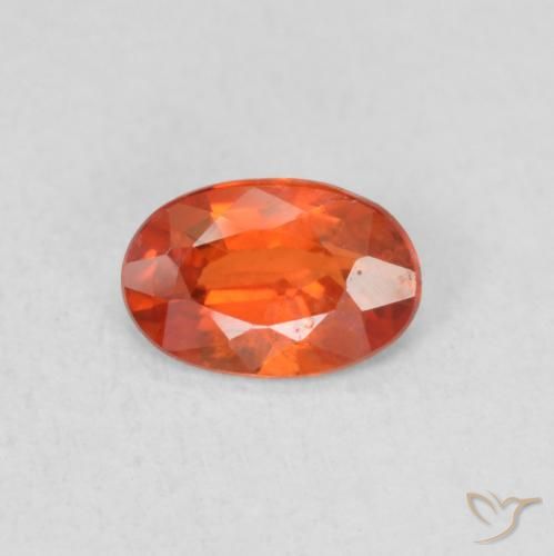 0.52ct Natural Fire Orange Sapphire, Oval, VS