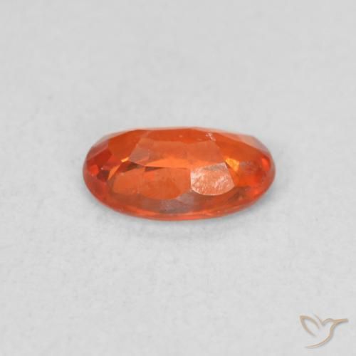 Sapphire Gemstone in 6 x 4 mm (calibrated) Size for Sale, Sapphire Stone in Fire Orange Color