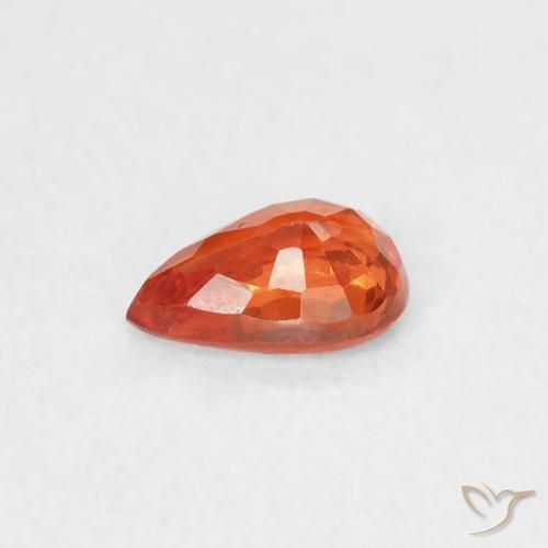 Sapphire Gemstone in 6 x 4 mm (calibrated) Size for Sale, Sapphire Stone in Intense Orange Color