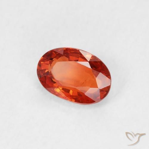 0.59 ct Red Sapphire Stone, Natural Sapphire in Oval Facet Shape for Sale