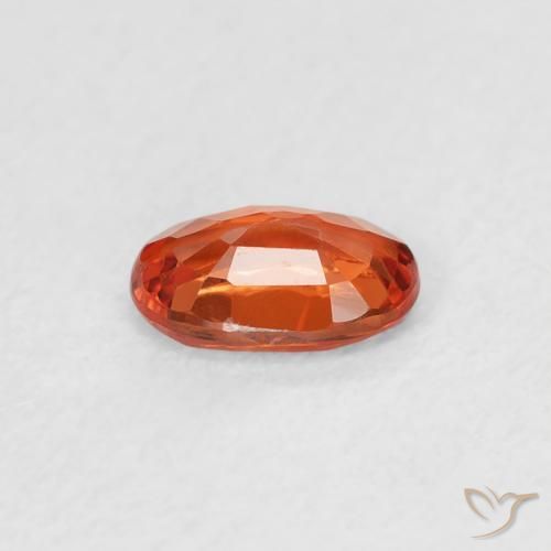 Sapphire Gemstone in 5.9 x 3.8 mm Size for Sale, Sapphire Stone in Medium Orange Color