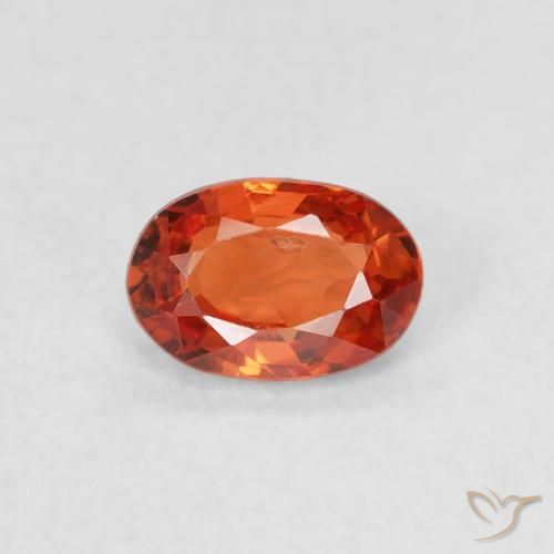 0.63ct Natural Fire Orange Sapphire, Oval, VS