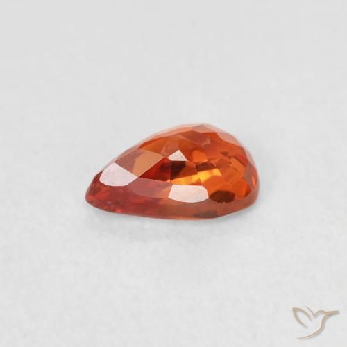 Sapphire Gemstone in 6 x 4 mm (calibrated) Size for Sale, Sapphire Stone in Fire Orange Color
