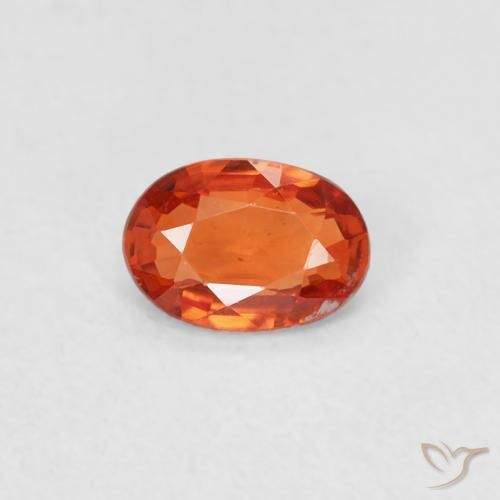 0.44ct Natural Reddish Orange Sapphire, Oval, VS