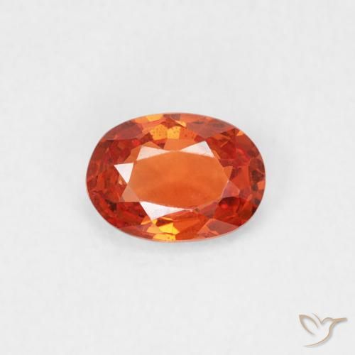 0.50ct Natural Warm Orange Sapphire, Oval, VS
