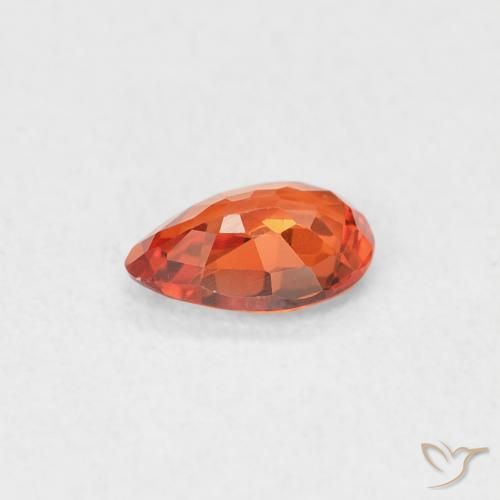 Sapphire Gemstone in 6 x 4 mm (calibrated) Size for Sale, Sapphire Stone in Warm Orange Color