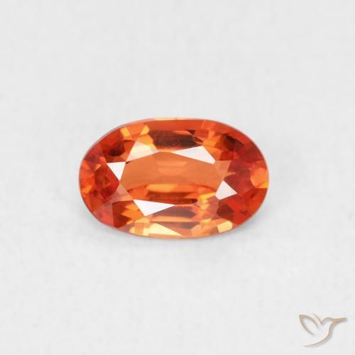 0.54ct Natural Reddish Orange Sapphire, Oval, VVS