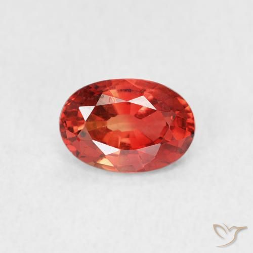 0.68ct Natural Medium Red Sapphire, Oval, VVS-VS