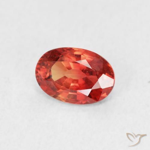 0.68 ct Red Sapphire Stone, Natural Sapphire in Oval Facet Shape for Sale