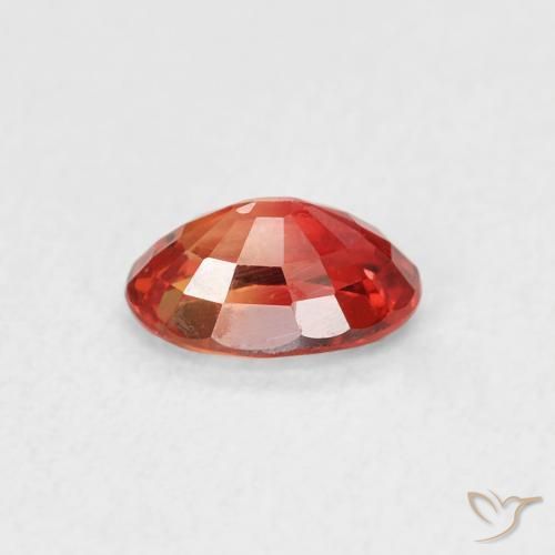 Sapphire Gemstone in 6.1 x 4.2 mm Size for Sale, Sapphire Stone in Medium Red Color