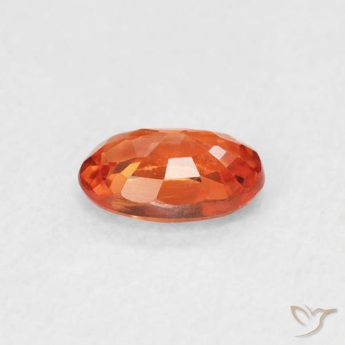 Sapphire Gemstone in 6 x 4 mm (calibrated) Size for Sale, Sapphire Stone in Medium Orange Color