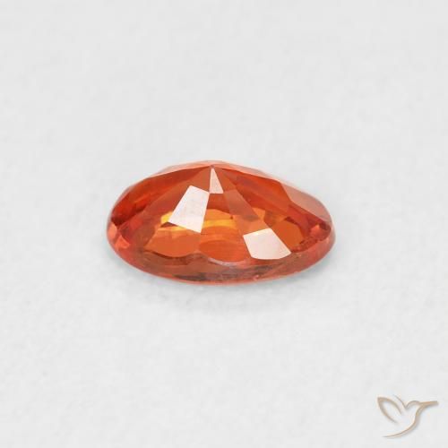 Sapphire Gemstone in 6 x 4 mm (calibrated) Size for Sale, Sapphire Stone in Fire Orange Color