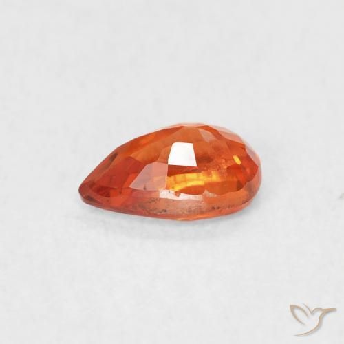 Sapphire Gemstone in 6 x 4 mm (calibrated) Size for Sale, Sapphire Stone in Fire Orange Color