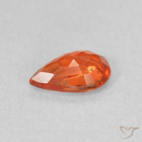 Sapphire Gemstone in 6 x 4 mm (calibrated) Size for Sale, Sapphire Stone in Warm Orange Color