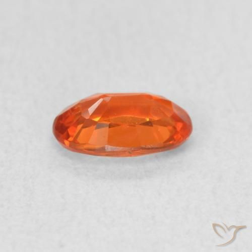 Sapphire Gemstone in 6 x 4 mm (calibrated) Size for Sale, Sapphire Stone in Medium Orange Color
