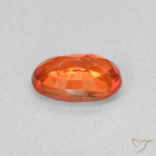 Sapphire Gemstone in 6 x 4 mm (calibrated) Size for Sale, Sapphire Stone in Reddish Orange Color