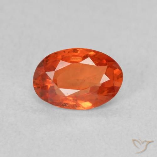 0.52ct Natural Medium Orange Sapphire, Oval, VS