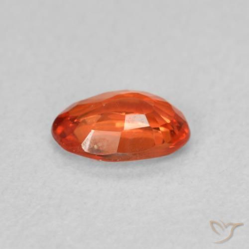 Sapphire Gemstone in 6 x 4 mm (calibrated) Size for Sale, Sapphire Stone in Medium Orange Color