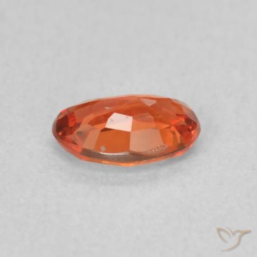 Sapphire Gemstone in 6 x 4 mm (calibrated) Size for Sale, Sapphire Stone in Reddish Orange Color
