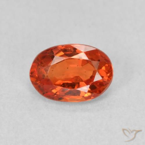 0.73ct Natural Warm Orange Sapphire, Oval, VS