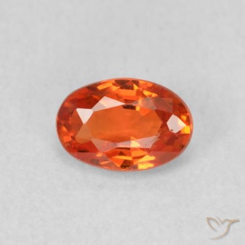 0.61ct Natural Fire Orange Sapphire, Oval, VS