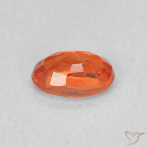 Sapphire Gemstone in 6 x 4 mm (calibrated) Size for Sale, Sapphire Stone in Fire Orange Color