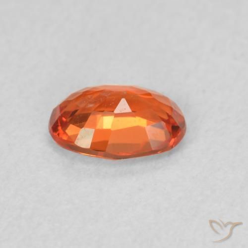 Sapphire Gemstone in 6 x 4 mm (calibrated) Size for Sale, Sapphire Stone in Reddish Orange Color