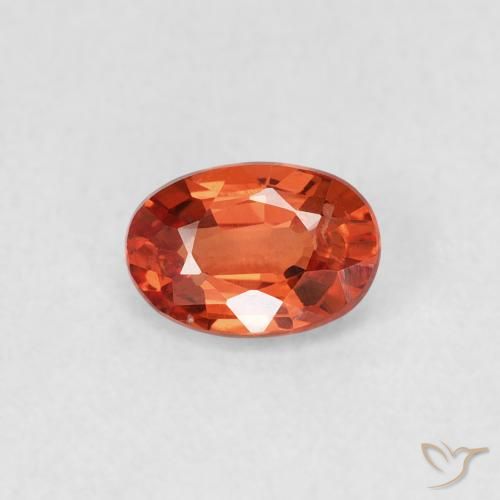 0.58 ct Red Sapphire Stone, Natural Sapphire in Oval Facet Shape for Sale
