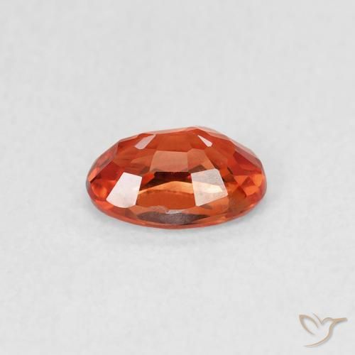 Sapphire Gemstone in 6 x 4 mm (calibrated) Size for Sale, Sapphire Stone in Orange Red Color