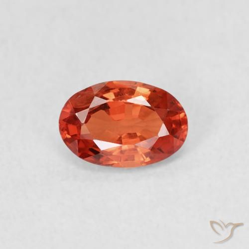 0.64ct Natural Bright Crimson Red Sapphire, Oval, VVS-VS
